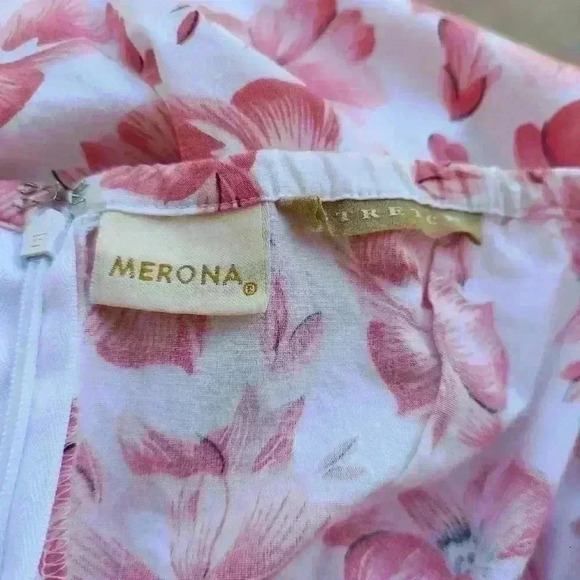 Y2K Vintage Merona Pink and White Floral Halter Dress - Picture 6 of 6